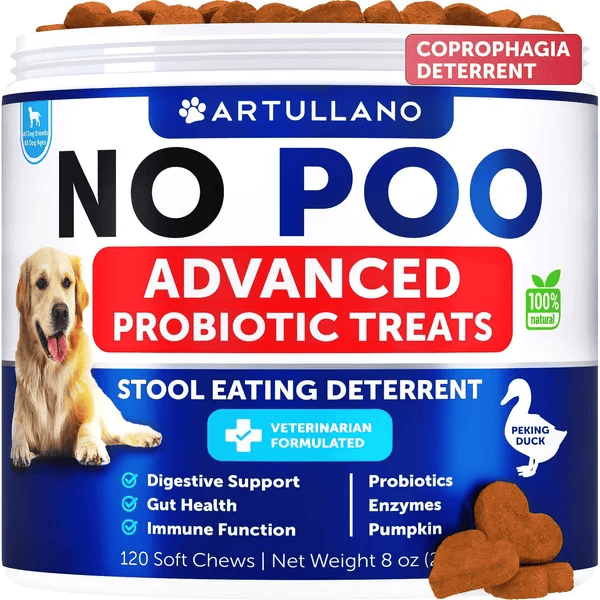 No Poo Chews For Dogs Coprophagia Stool Eating Deterrent Stop Eating Poop Treats With Probiotics Pumpkin & Digestive Enzymes Prevent Dog Puppy From Ea
