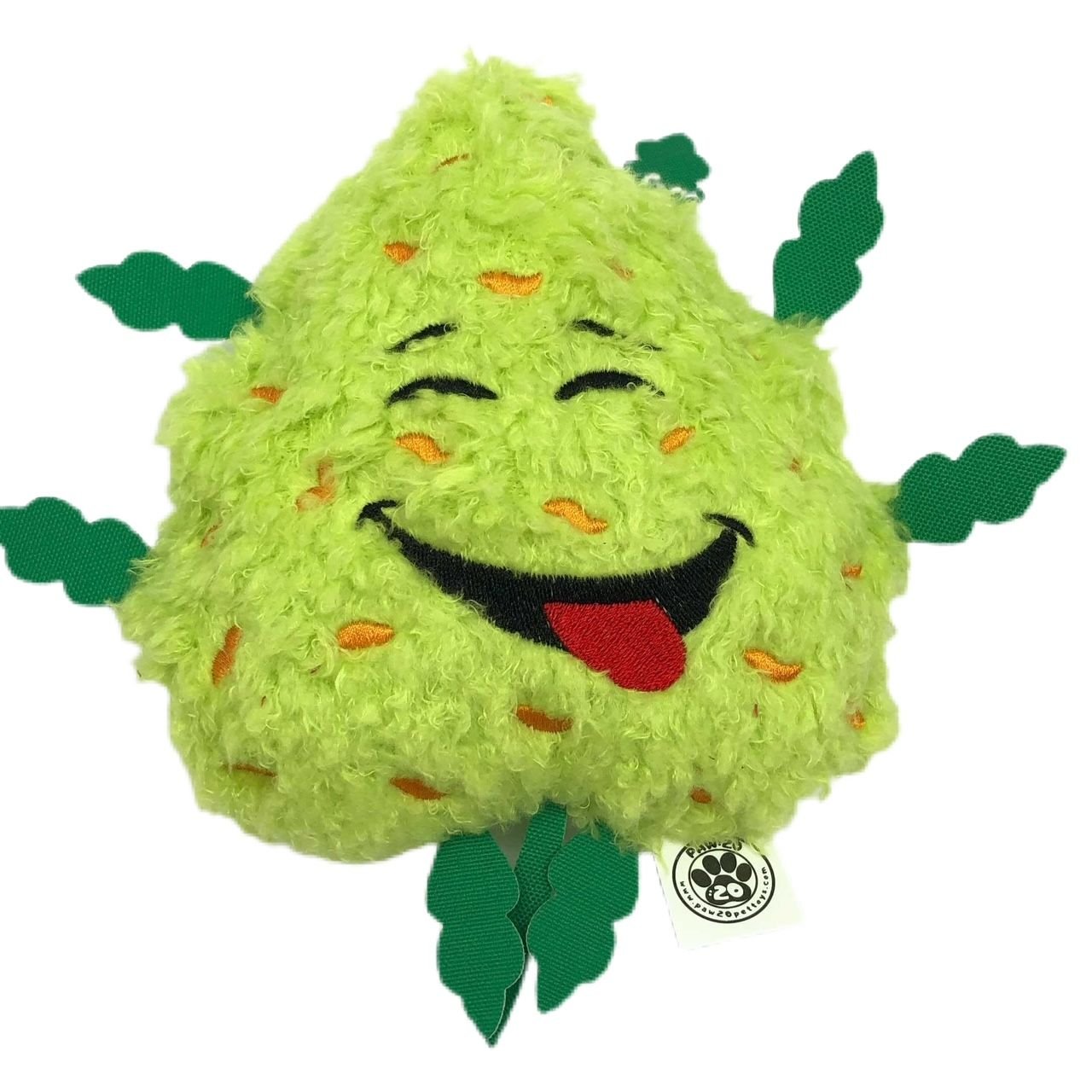 My Name is Bud, Funny Squeaky Weed Dog Toy, Cute Stuffed Parody Pot Nug, Cool Plush 420 Novelty Gift for Pets & Their Owners