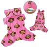 Adorable Silly Monkey Fleece Dog Pajamas/Bodysuit with Hood