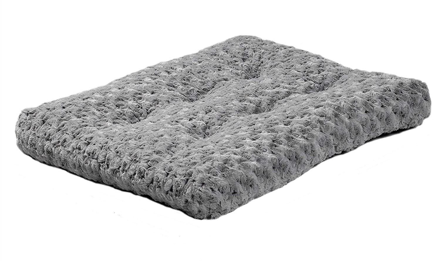 beDog Plush Bed Comfortable Crate Bed Washable Bed Kennel Pad Fit for Pet Cage (Color: Gray, size: XS)